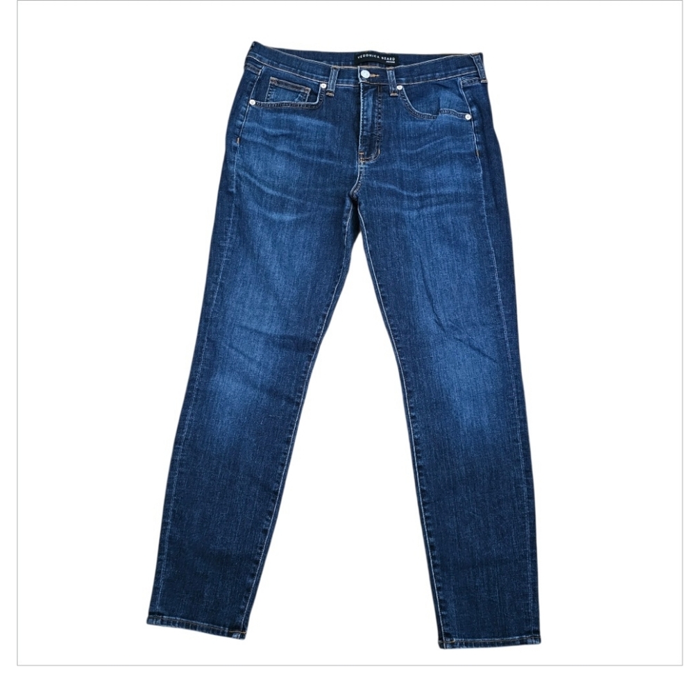 VERONICA BEARD Jeans Brooke  Skinny Mid Rise Dark‎ Wash 32/14